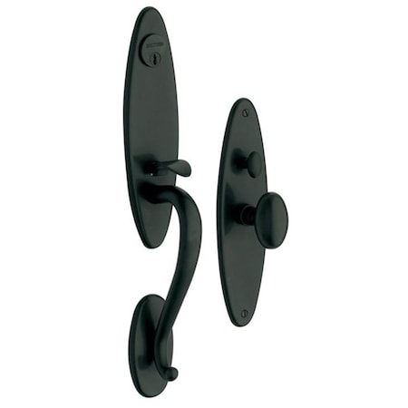 Baldwin Double Cylinder Entry Handlesets Satin Black 6573.190.DBLC